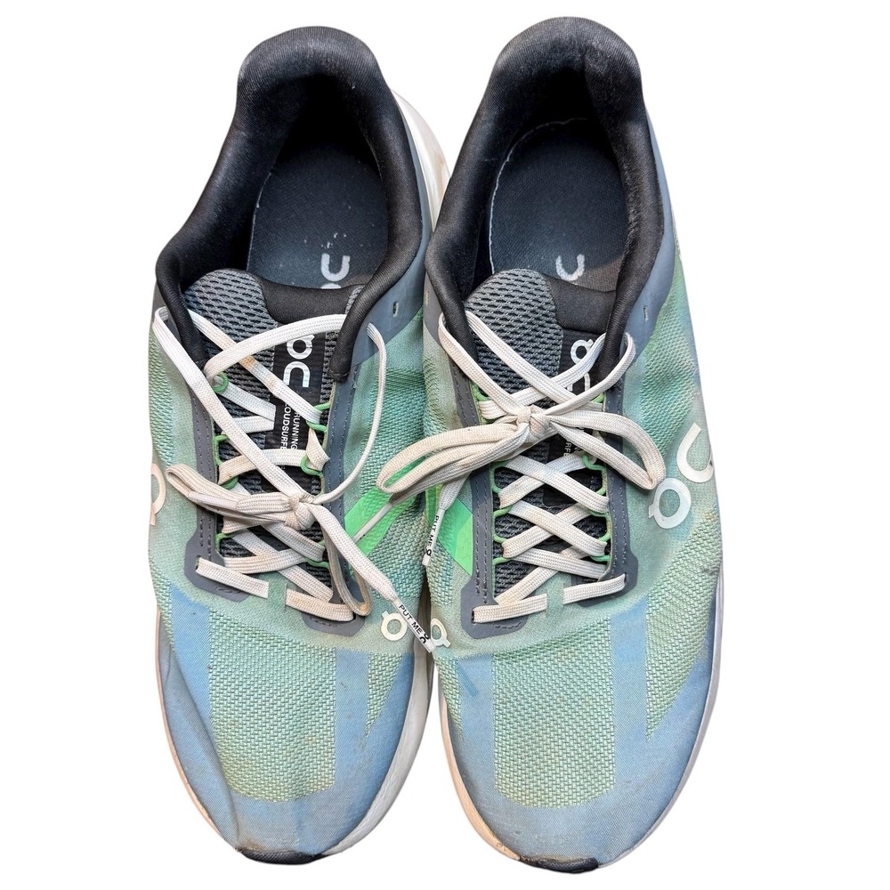 On Running Cloudsurfer‎ Shoes Mens Size 10 Green Blue Helion CloudTec Phase